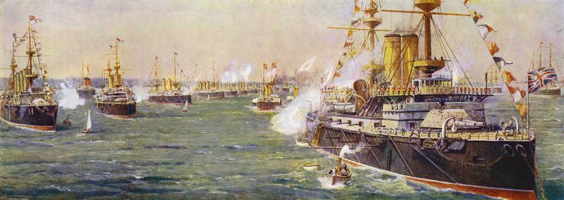 Naval anmeldelse på Spithead til dronning Victorias diamantjubilæum af English School