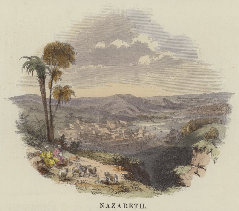 Nazareth (farvet gravering) af English School