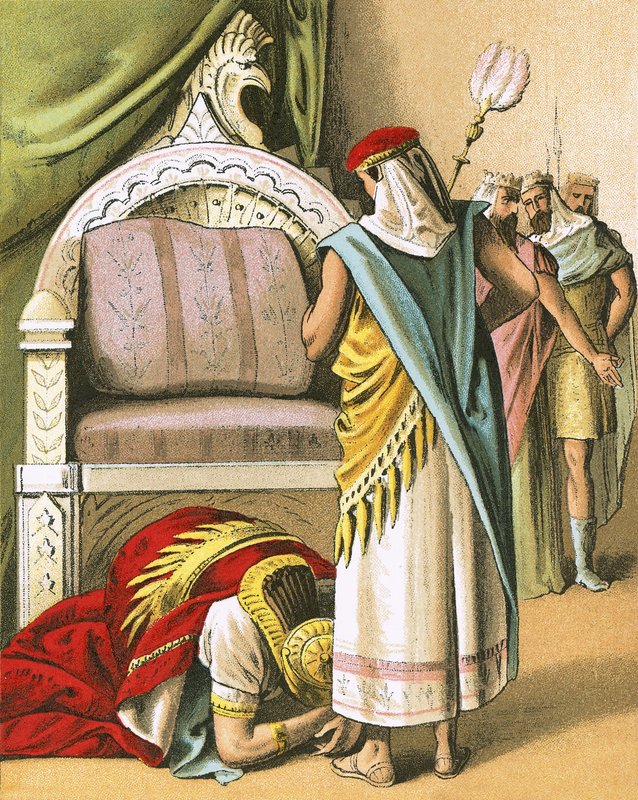 Nebukadnezar tilbeder Daniel af English School