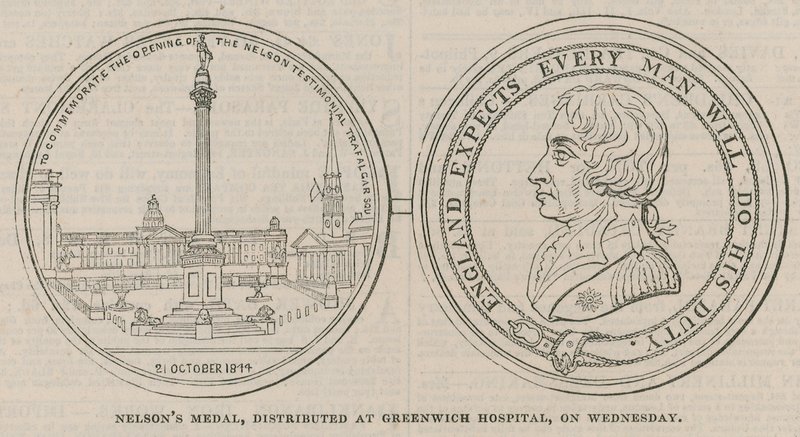 Nelsons Medal, uddelt på Greenwich Hospital af English School