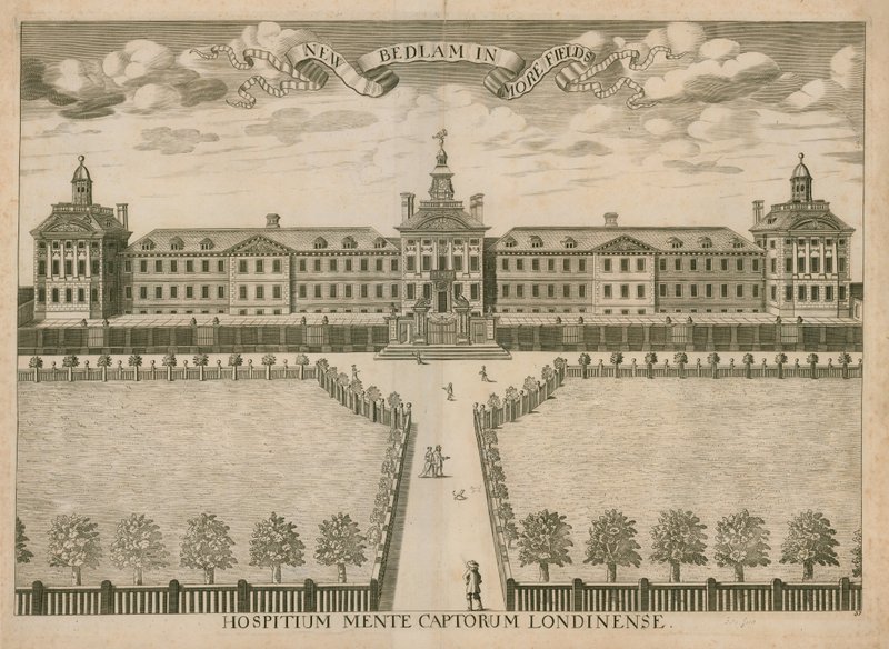 New Bedlam Hospital, Moorfields, London af English School