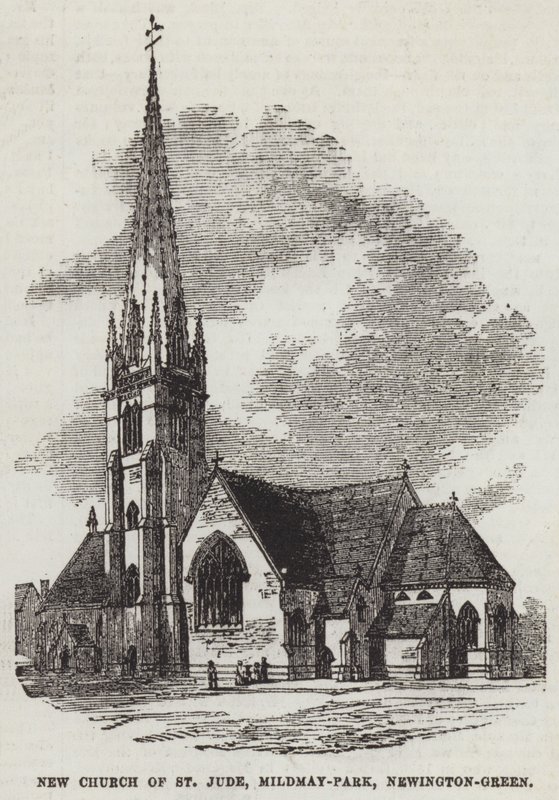 New Church of St Jude, Mildmay-Park, Newington-Green (gravering) af English School