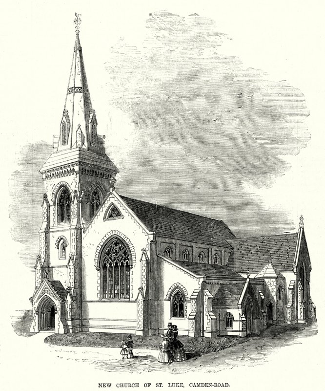 New Church of St Luke, Camden-Road (gravering) af English School