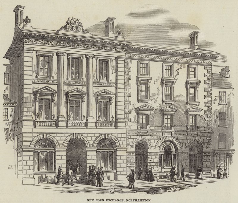New Corn Exchange, Northampton (gravering) af English School