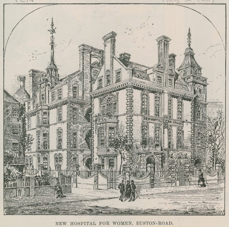 Nyt hospital for kvinder, Euston Road, London af English School