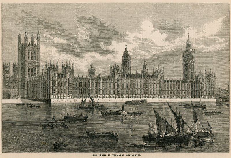 New Houses of Parliament, Westminster, London af English School