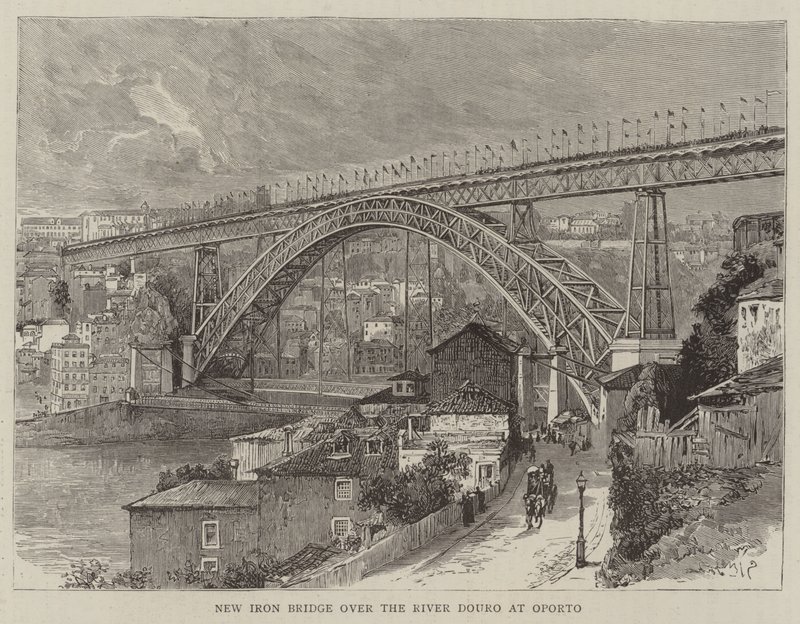 Ny jernbro over floden Douro ved Porto af English School