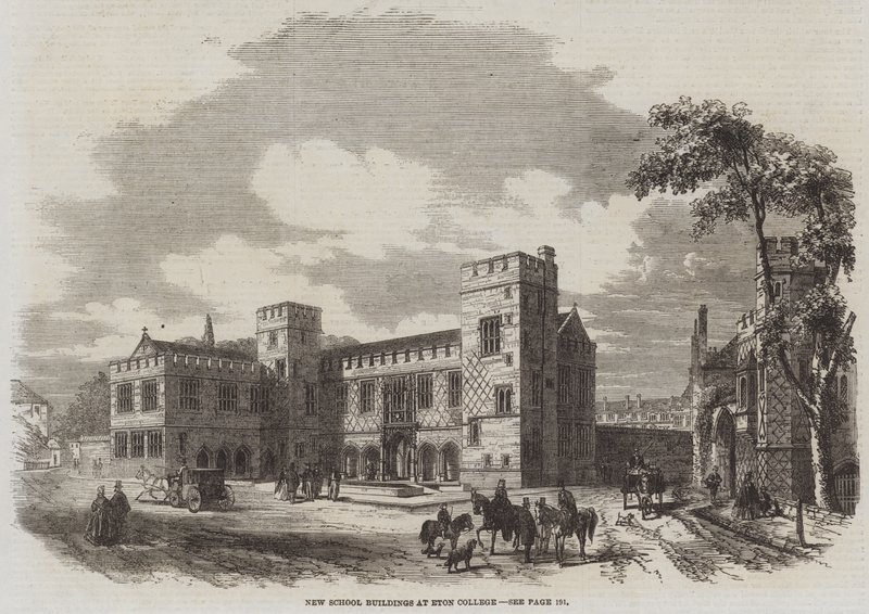 Nye skolebygninger på Eton College (gravering) af English School