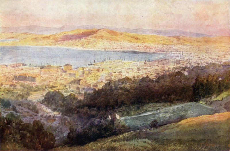 New Zealand: Wellington (farvelitografi) af English School