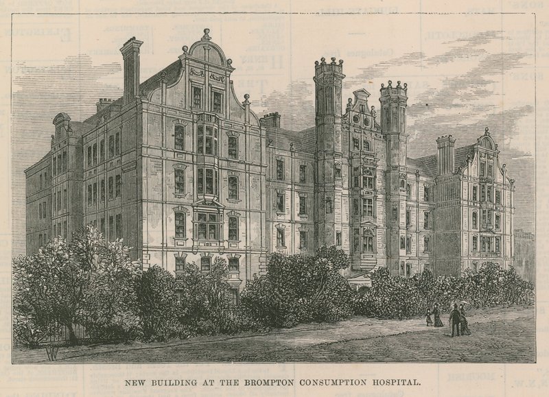 Ny bygning på Brompton Consumption Hospital, London af English School