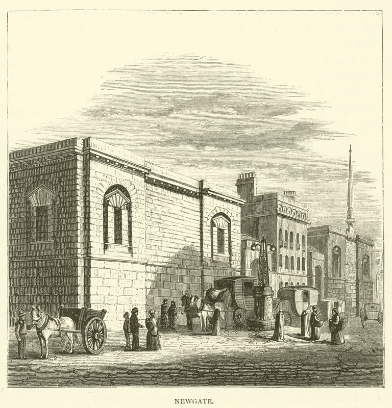 Newgate (kobberstik) af English School