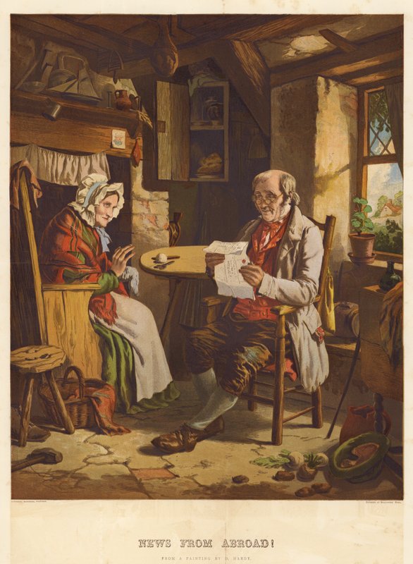 Nyheder fra udlandet! (farve litho) af English School