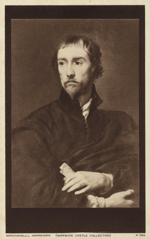 Niccolo Machiavelli, italiensk diplomat, politiker, filosof og forfatter (litho) af English School