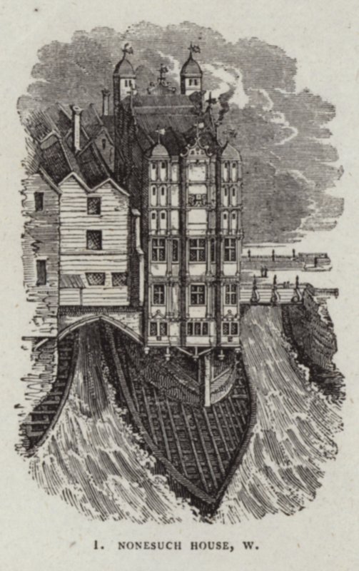Nonesuch House på Old London Bridge af English School