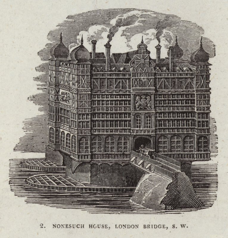 Nonesuch House på Old London Bridge af English School