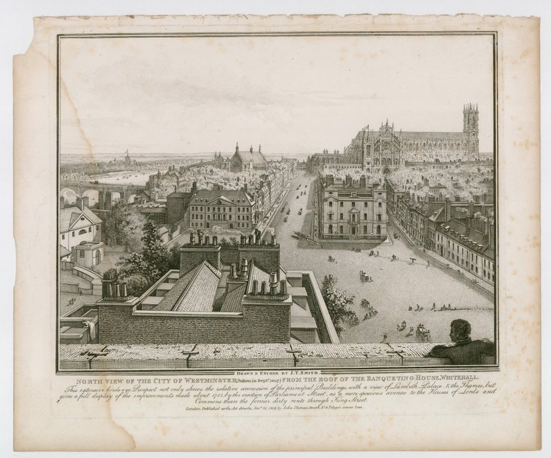 North View af City of Westminster fra taget af Bankethuset, Whitehall af English School