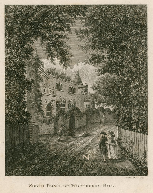 Nordfronten af Strawberry Hill, Twickenham, London af English School