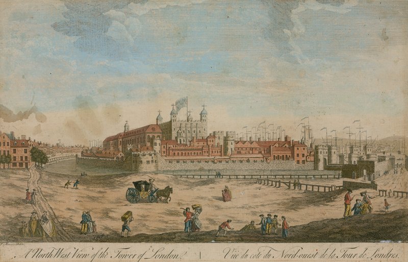 Nordvest udsigt over Tower of London af English School