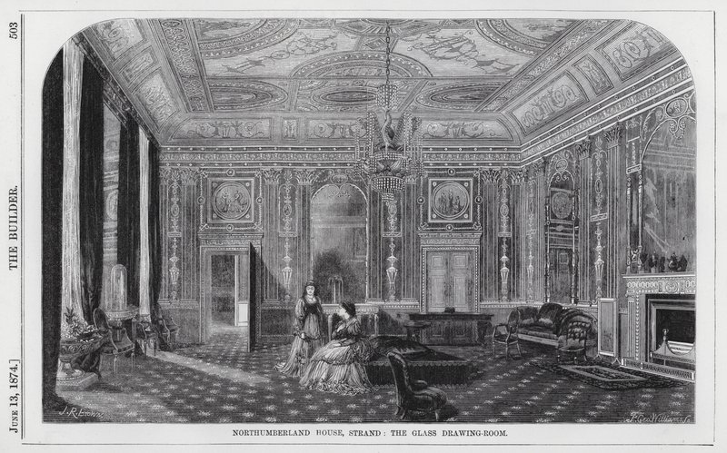Northumberland House, Strand, Glasstuen (gravering) af English School