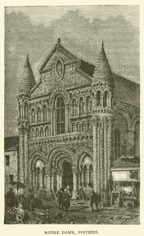 Notre Dame, Poitiers (kobberstik) af English School