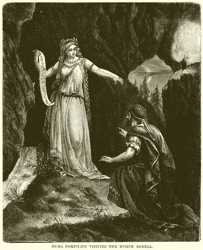 Numa Pompilius besøger nymfen Egeria af English School