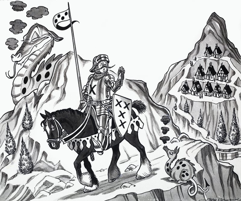 Illustration af børnerim af English School