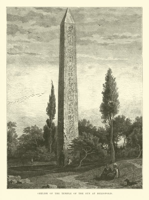 Obelisk af Solens Tempel i Heliopolis af English School