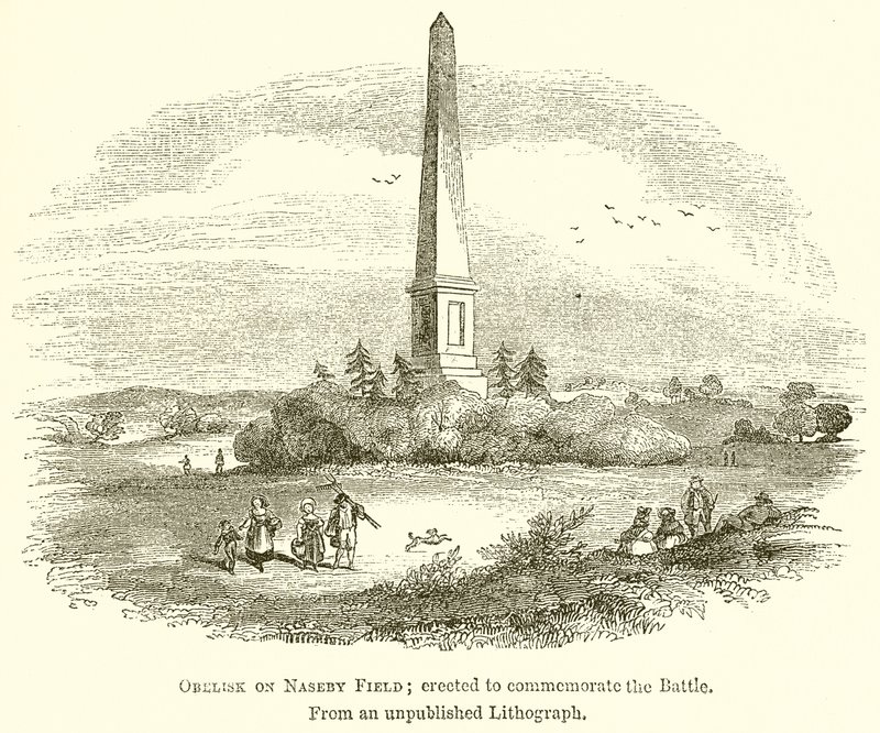 Obelisk på Naseby Mark; Opført for at mindes slaget af English School