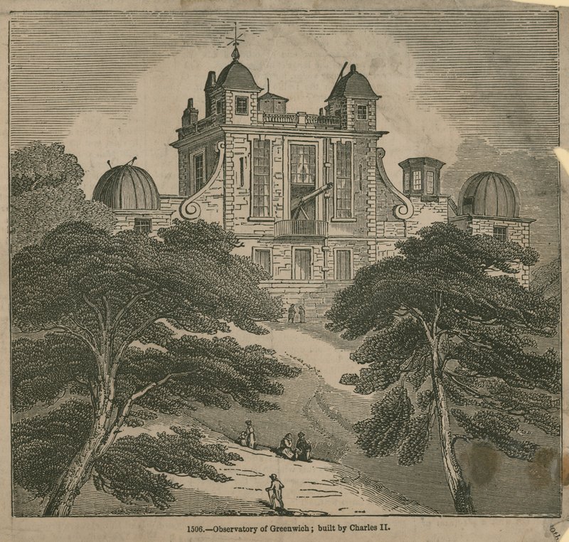 Observatoriet i Greenwich, London, bygget af Charles II af English School