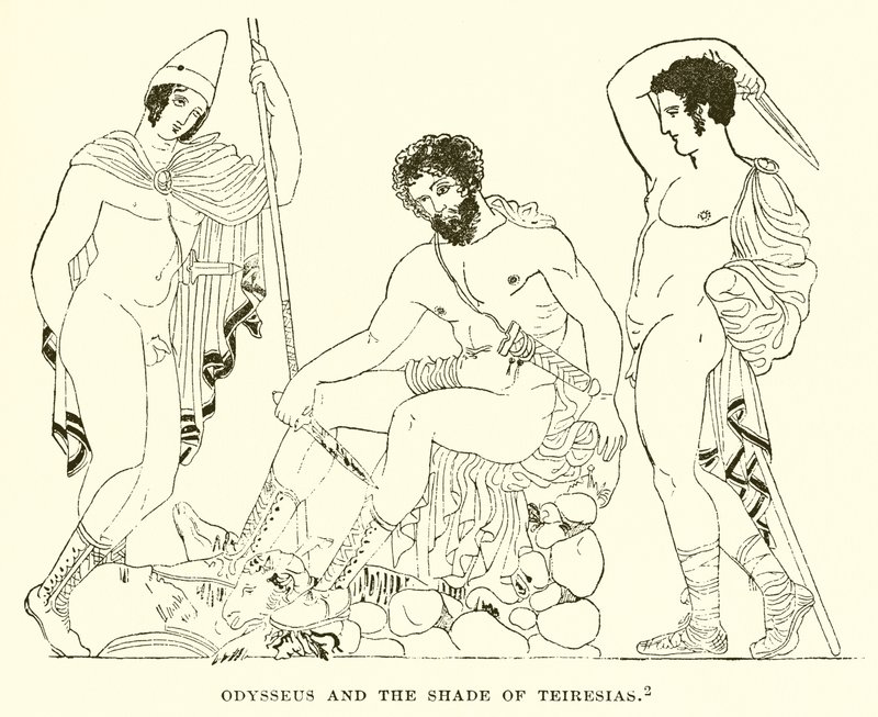 Odysseus og skyggen af Teiresias af English School
