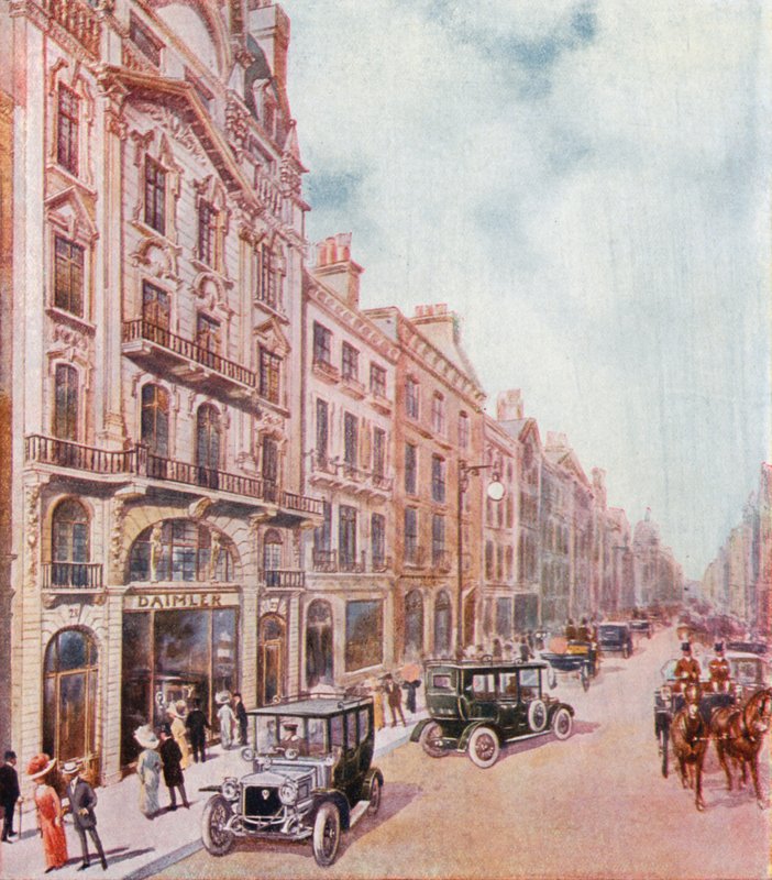 Kontorer og showrooms af Daimler Company i Pall Mall af English School