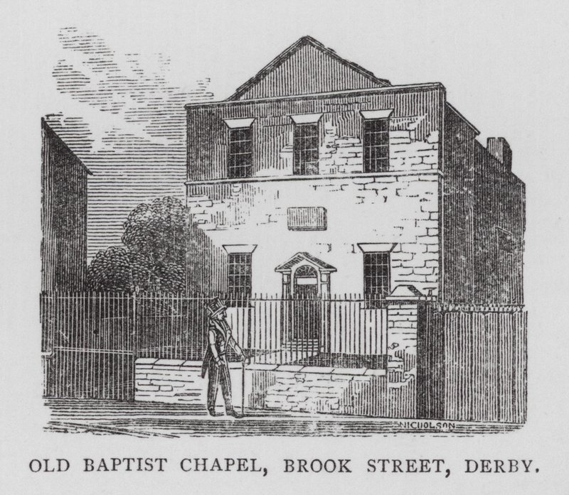 Old Baptist Chapel, Brook Street, Derby (gravering) af English School