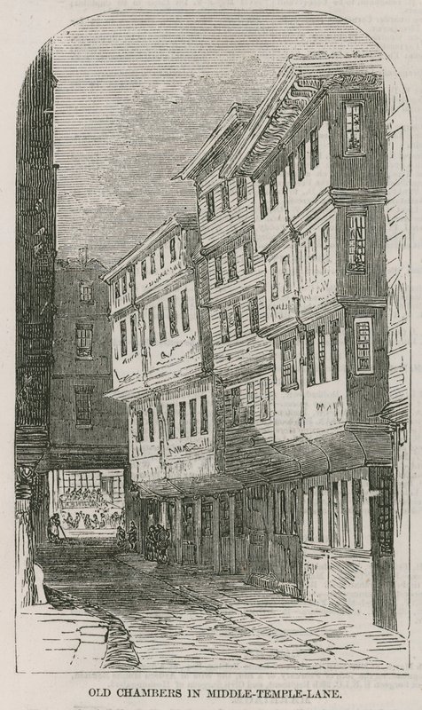 Gamle kamre i Middle Temple Lane af English School