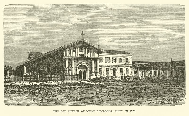 Old Church of Mission Dolores, bygget i 1776 af English School