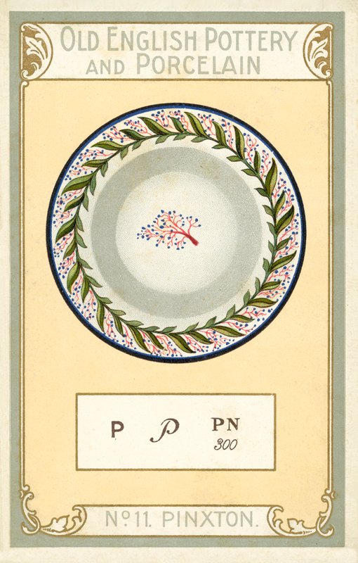 Gammelt engelsk keramik og porcelæn: Pinxton (farvelitografi) af English School