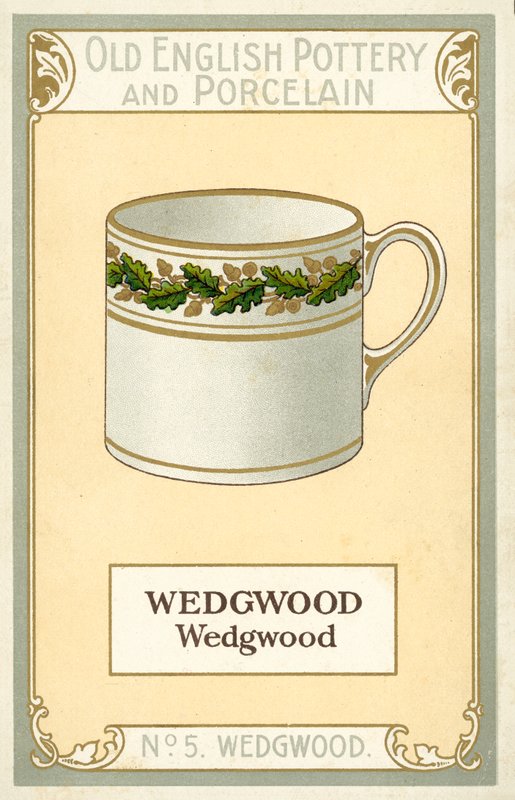 Gammelt engelsk keramik og porcelæn: Wedgwood (farvelitografi) af English School