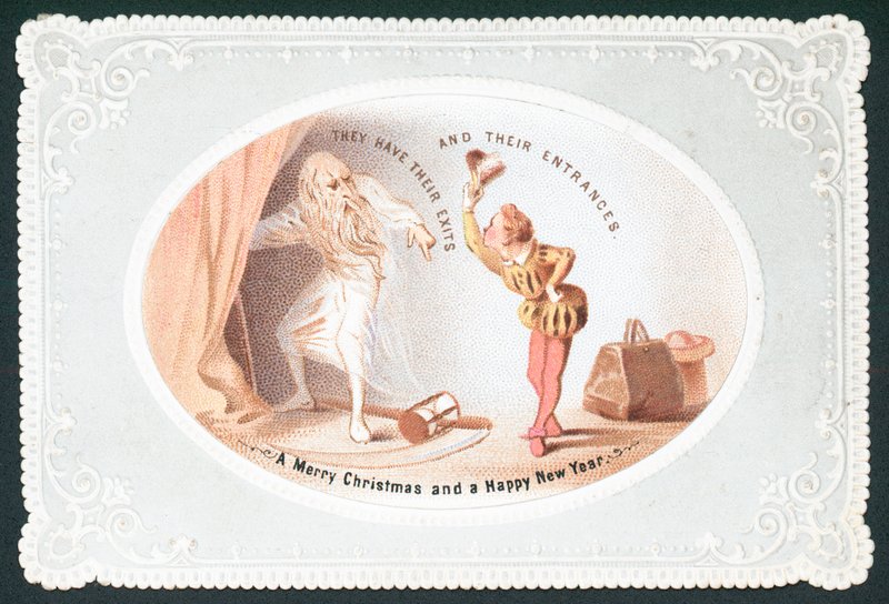 Old Father Time, julekort af English School