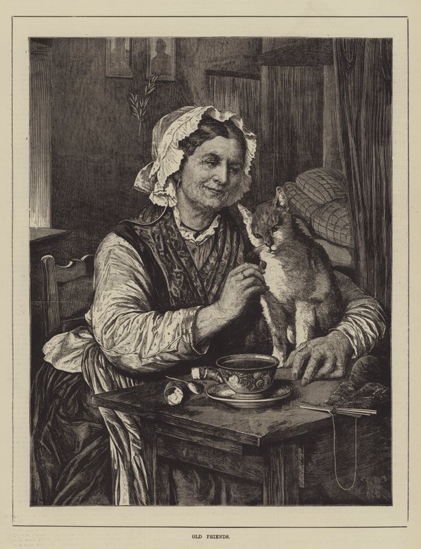 Gamle venner (gravering) af English School