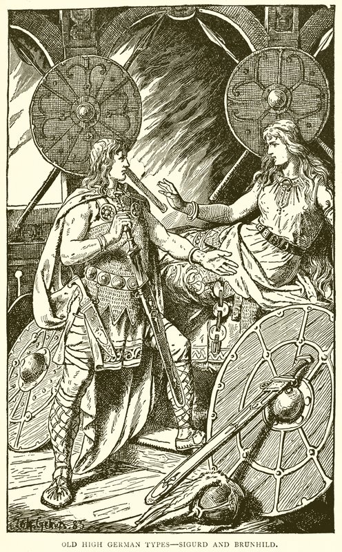 Gamle højtyske Typer--Sigurd og Brunhild af English School