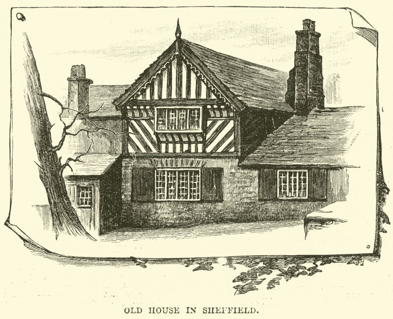 Gammelt hus i Sheffield af English School