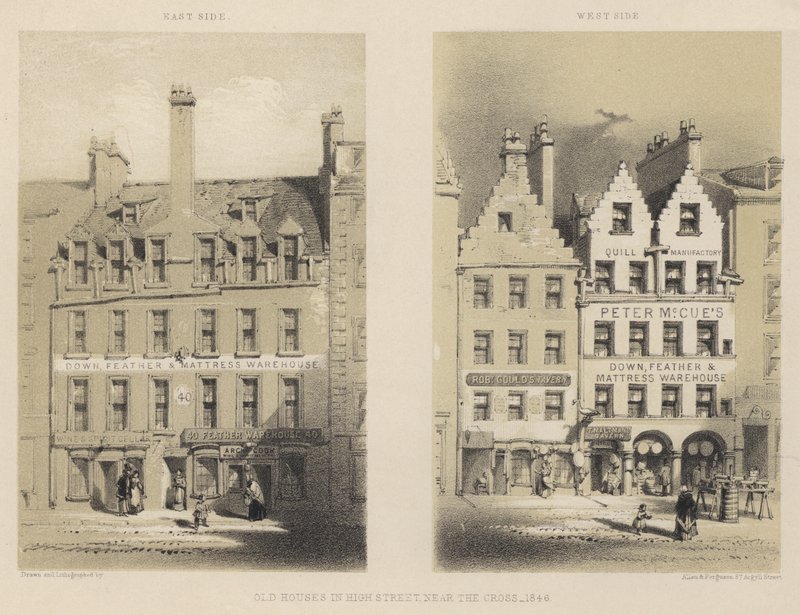 Gamle huse i High Street, nær korset af English School
