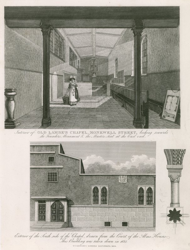 Old Lambes Chapel, Monkwell Street, London af English School