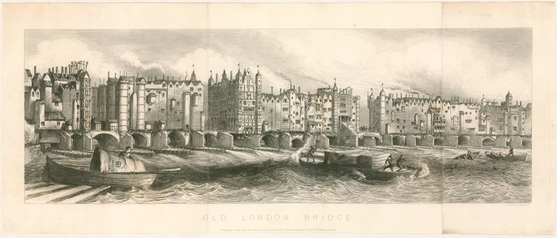 Old London Bridge af English School