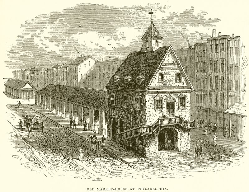 Old Market-House i Philadelphia af English School