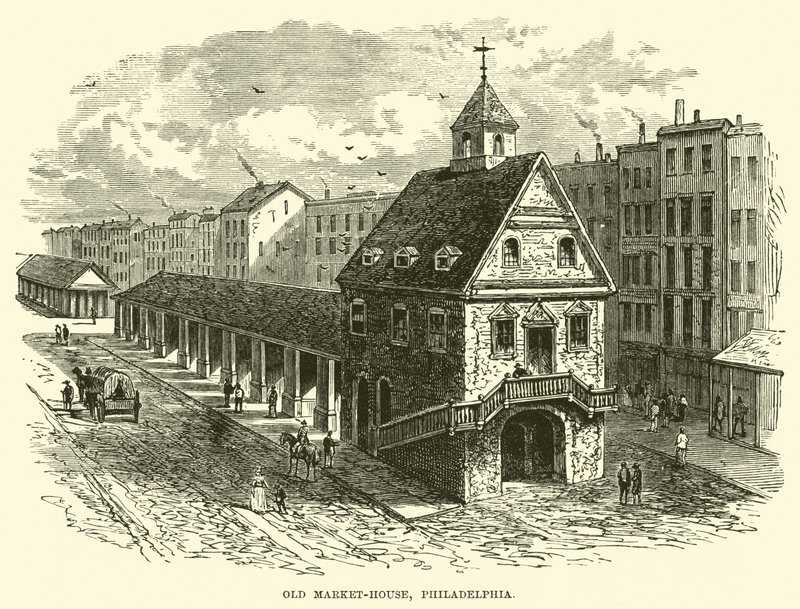 Old Market-house, Philadelphia af English School