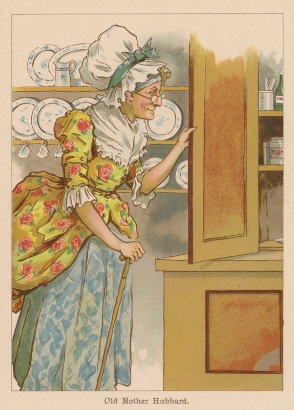 Old Mother Hubbard (chromolitho) af English School