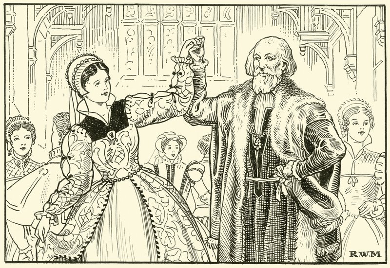 Gamle Sebastian Cabot danser (blæk på papir) af English School