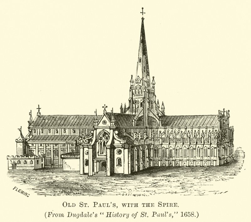 Old St Pauls with the Spire  af English School