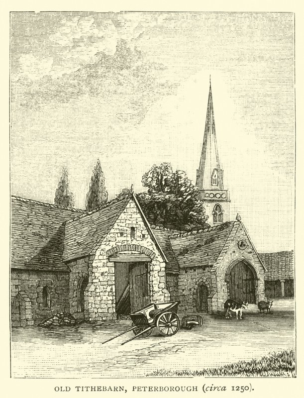 Old Tithebarn, Peterborough, omkring 1250 af English School