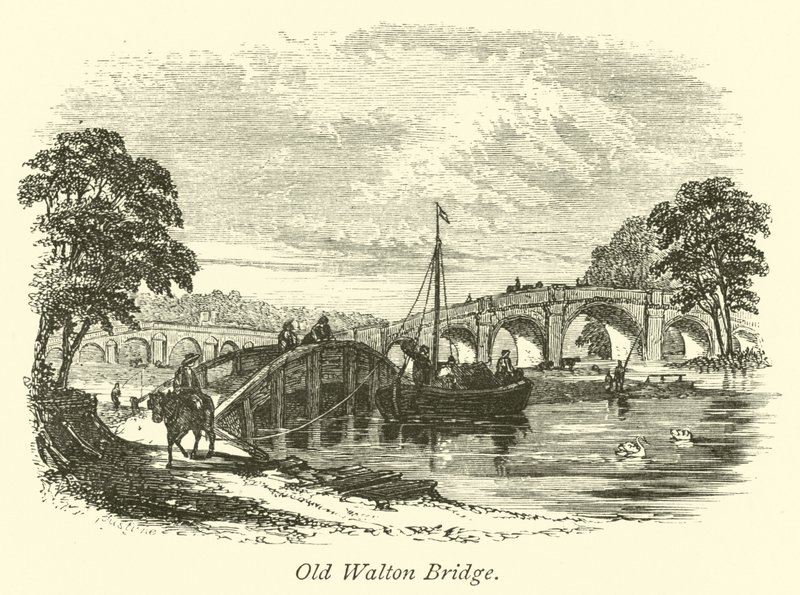 Old Walton Bridge  af English School